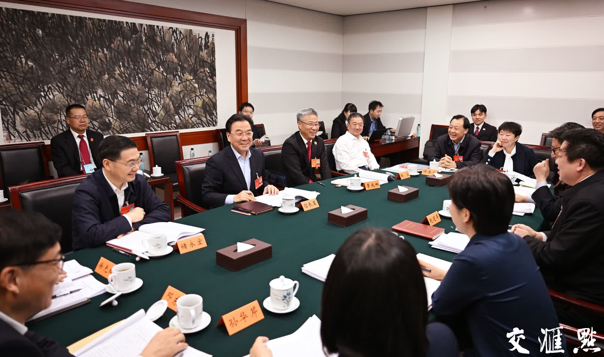 江蘇代表團(tuán)舉行小組會議 審議兩高工作報(bào)告 信長星許昆林參加